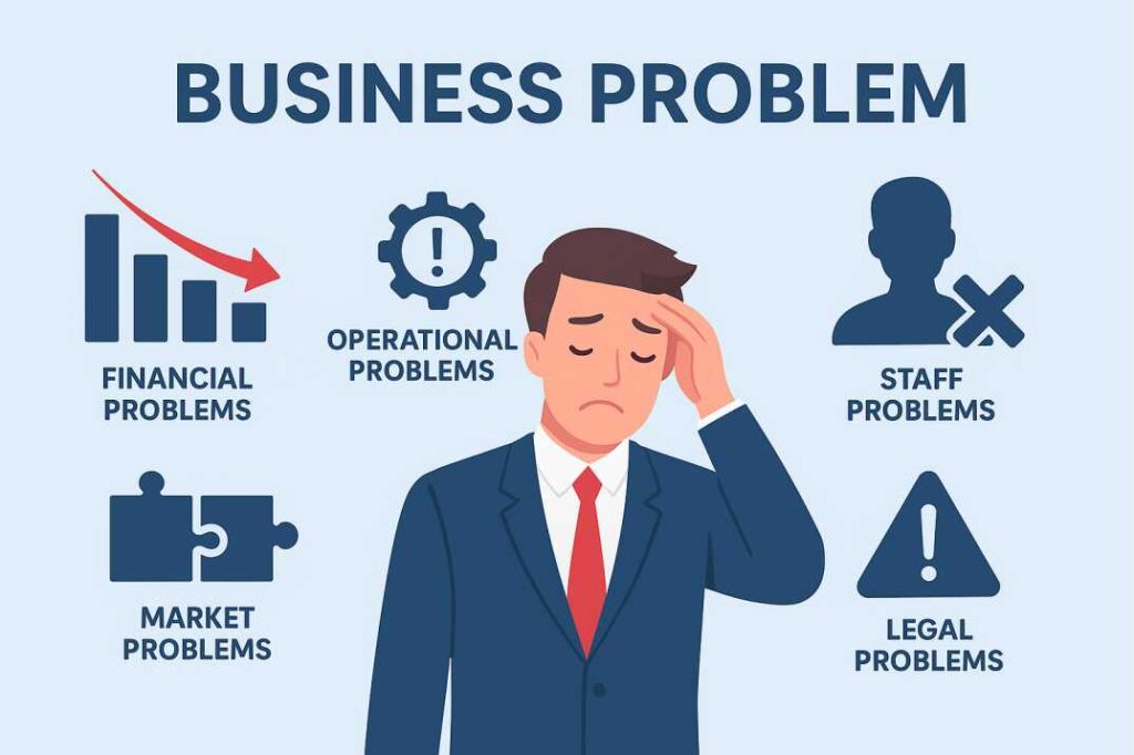 What problems generally a business face?