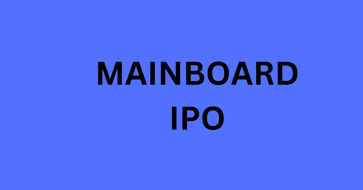 Main Board IPO